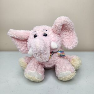 Vintage Baby Ganz Pink Plush Elephant